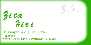 zita hiri business card